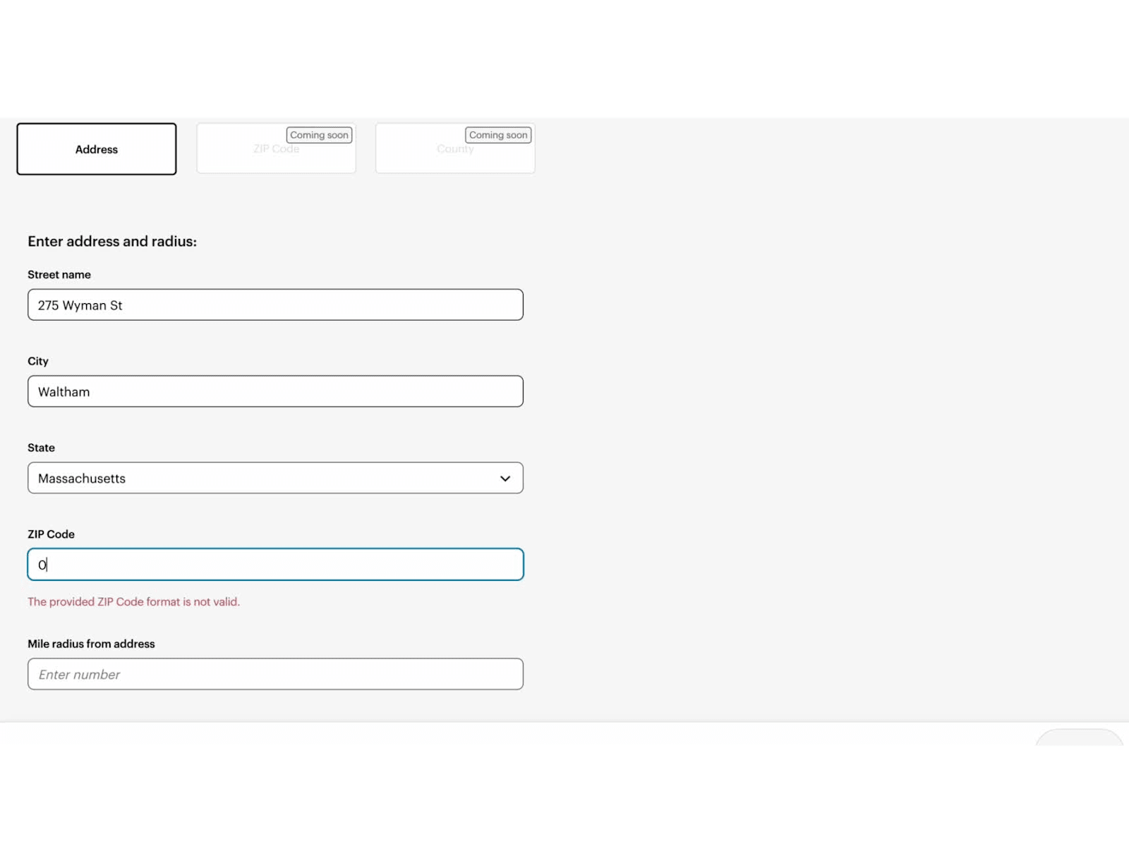Example 6 of selected product