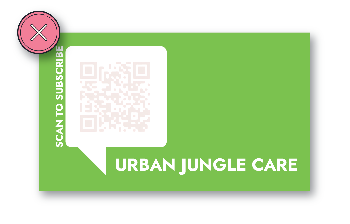 De QR-code op dit visitekaartje heeft te weinig contrast, waardoor die moeilijk te scannen is.