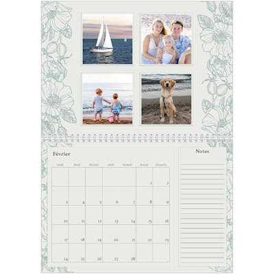 Exemple de page 2, Calendrier mural, option 14