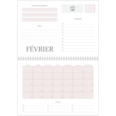 Exemple de page 2, Calendrier mural, option 7