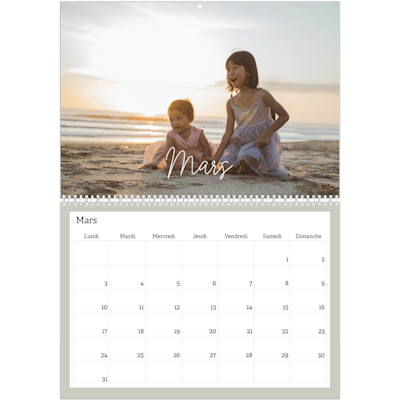Exemple de page 3, Calendrier mural, option 20