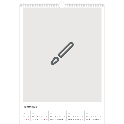 Esimerkki sivusta 1, Seinäkalenterit, vaihtoehto 5