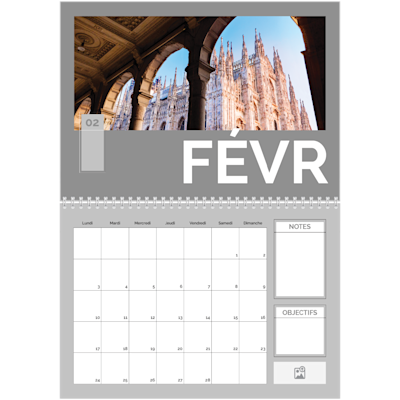 Exemple de page 2, Calendrier mural, option 8