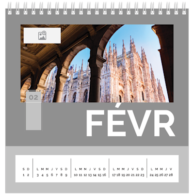 Exemple de page 2, Calendriers de bureau personnalisés, option 7