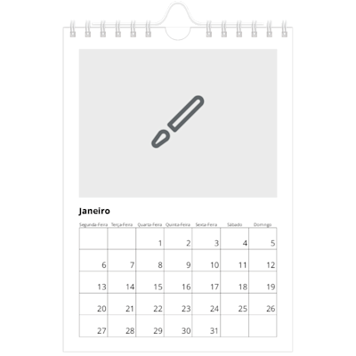 Exemplo de página 1, Calendários de parede, opção 1