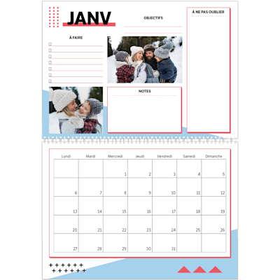 Exemple de page 1, Calendrier mural, option 17