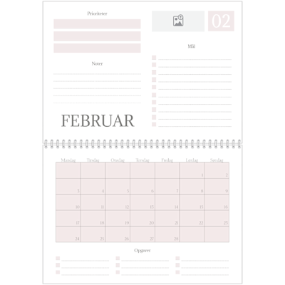 Eksempel på side 2, Vægkalendere, variant 7