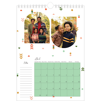 Exemplo de página 4, Calendários de parede, opção 10