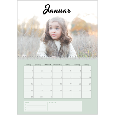 Beispiel für Seite 1, Wandkalender 2026, Option 17