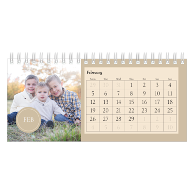 Example of page 2, Custom Desk Calendars, option 2