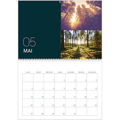 Exemple de page 5, Calendrier mural, option 5