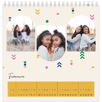 Exemplo de página 2, Calendários de mesa personalizados, opção 14