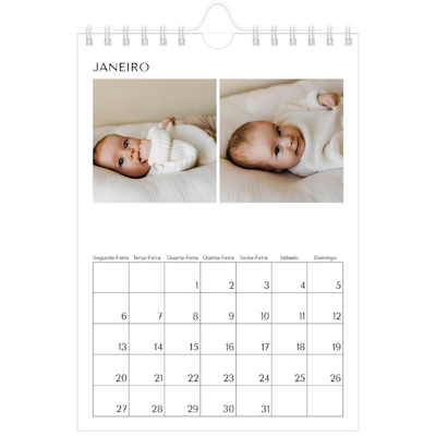 Exemplo de página 1, Calendários de parede, opção 7