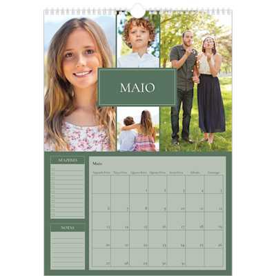 Exemplo de página 5, Calendários de parede, opção 3