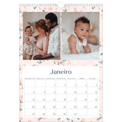 Exemplo de página 1, Calendários de parede, opção 8