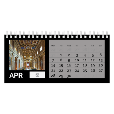 Example of page 4, Custom Desk Calendars, option 7