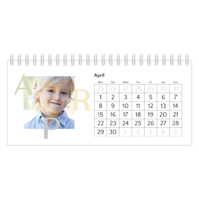 Example of page 4, Custom Desk Calendars, option 12