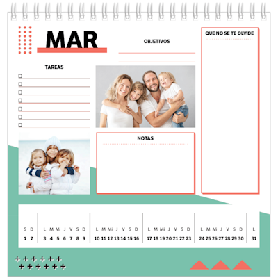 Ejemplo de página 3, Calendarios de mesa personalizados, opción 17