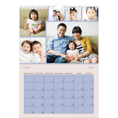 Exemplo de página 4, Calendários de parede, opção 24