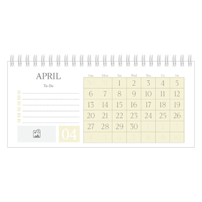 Example of page 4, Desk Calendars, option 6