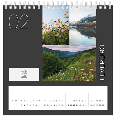 Exemplo de página 2, Calendários de mesa personalizados, opção 9