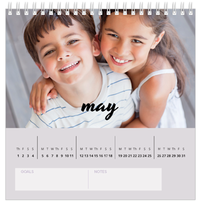 Example of page 5, Desk Calendars, option 10