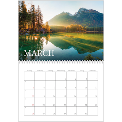 Example of page 3, Custom Wall Calendars, option 7