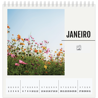 Exemplo de página 1, Calendários de mesa personalizados, opção 13