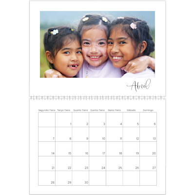 Exemplo de página 4, Calendários de parede, opção 2