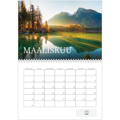 Esimerkki sivusta 3, Kiiltävät valokuvakalenterit, vaihtoehto 3