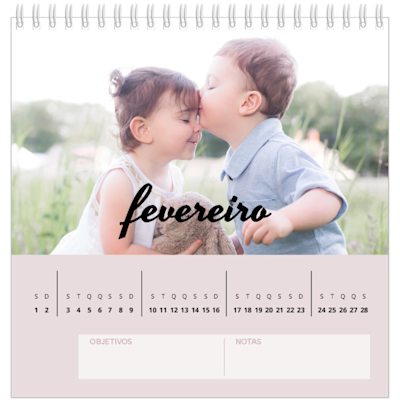 Exemplo de página 2, Calendários de mesa personalizados, opção 17