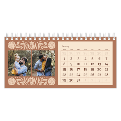 Example of page 1, Custom Desk Calendars, option 15