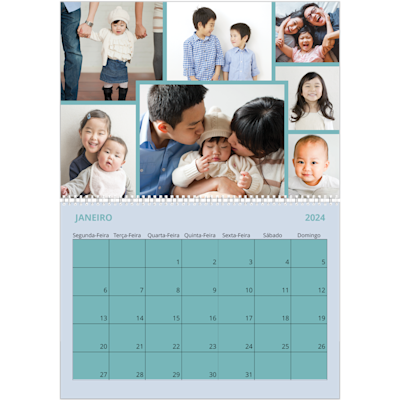 Exemplo de página 1, Calendários de parede, opção 22