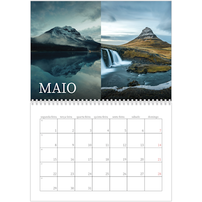 Exemplo de página 5, Calendários de parede, opção 21
