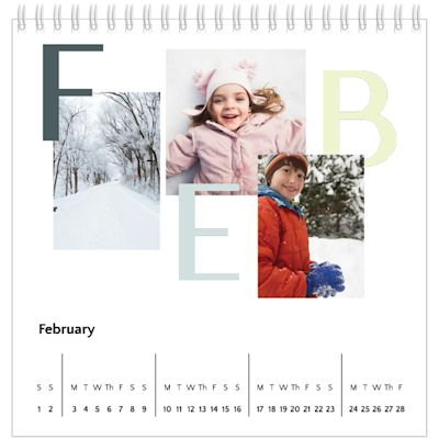 Example of page 2, Desk Calendars, option 16