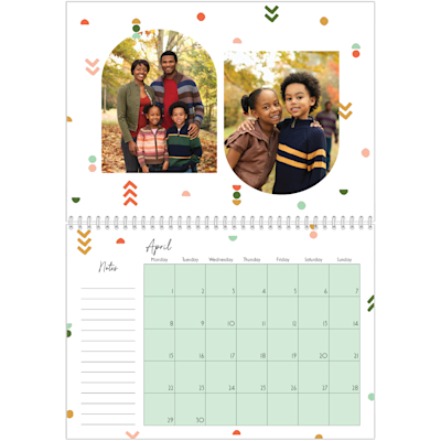 Example of page 4, Custom Wall Calendars, option 5