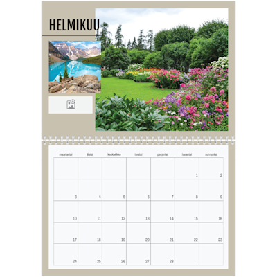 Esimerkki sivusta 2, Kiiltävät valokuvakalenterit, vaihtoehto 15