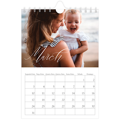Exemplo de página 3, Calendários de parede, opção 4