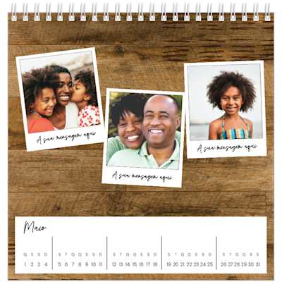 Exemplo de página 5, Calendários de mesa personalizados, opção 12