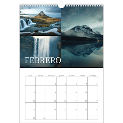 Ejemplo de página 2, Calendarios de pared, opción 18