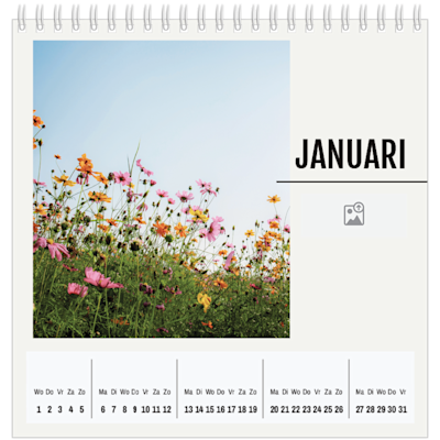 Voorbeeld van pagina 1, Bureaukalenders 2026, optie 11