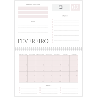 Exemplo de página 2, Calendários de parede, opção 7