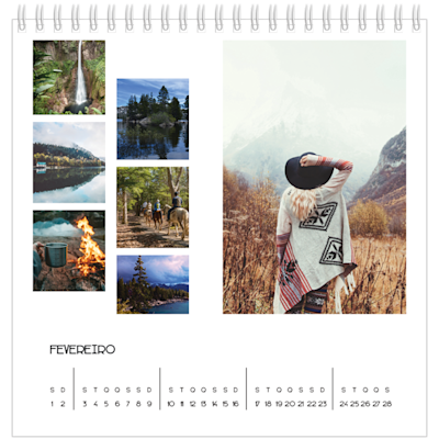Exemplo de página 2, Calendários de mesa personalizados, opção 5