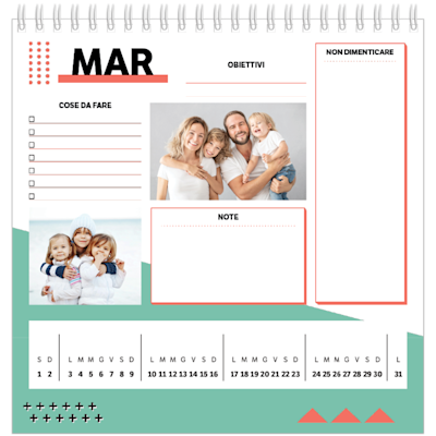 Esempio di pagina 3, Calendari da tavolo personalizzati, opzione 17