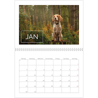 Beispiel für Seite 1, Wandkalender 2026, Option 15