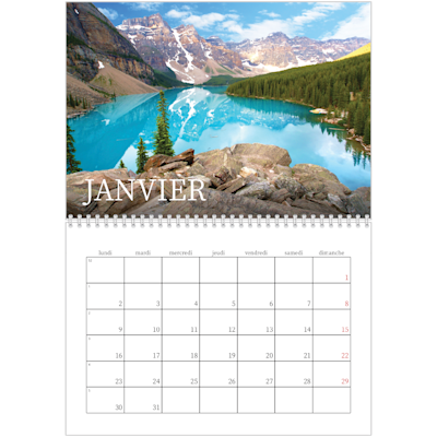Exemple de page 1, Calendrier mural, option 7