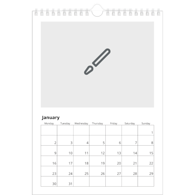 Example of page 1, Custom Wall Calendars, option 1