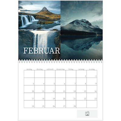 Beispiel für Seite 2, Wandkalender 2026, Option 3