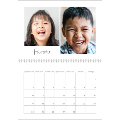 Exemplo de página 2, Calendários de parede, opção 2