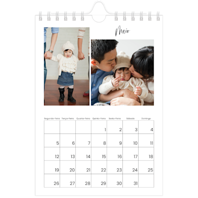 Exemplo de página 5, Calendários de parede, opção 2